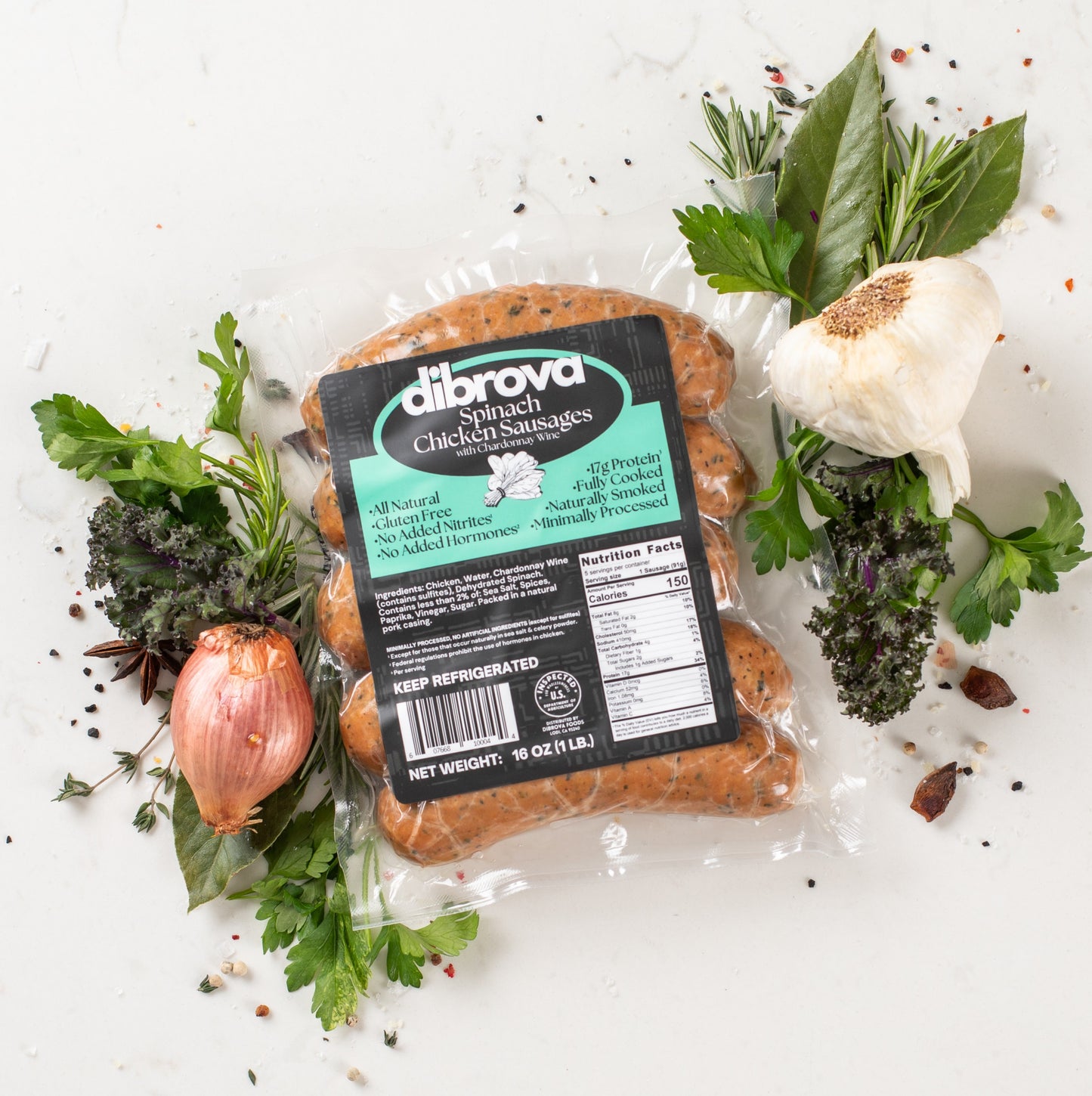 Chicken Spinach Sausage